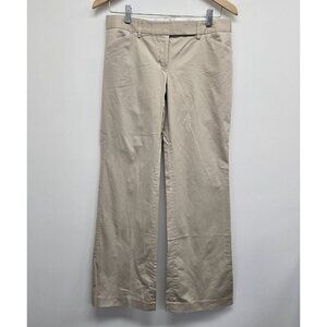 Express Editor Dress Pants Sz 4R Khaki Tan Beige Wide Leg Career Office Business